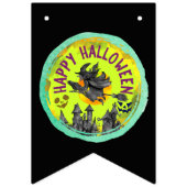 Lime green Happy Halloween Wimpelkette (Erste Fahne)