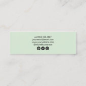 Lime Green Healing Arts Crystal Boho Mini Visitenkarte (Rückseite)