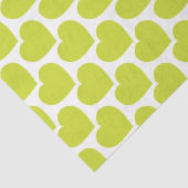 Lime Green Hearts Modern Sweet Love Notes Fun Seidenpapier (Ausschnitt)