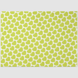 Lime Green Hearts Modern Sweet Love Notes Fun Seidenpapier