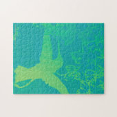 Lime Green Hummingbird Puzzle (Horizontal)