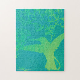 Lime Green Hummingbird Puzzle