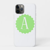 Lime Green Initial iPhone 11 Pro Case (Rückseite)