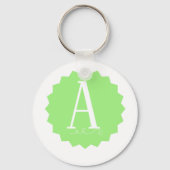 Lime Green Initial Keychain Schlüsselanhänger (Vorderseite)