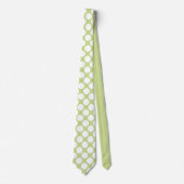 Lime Green Jumbo Polka Dots Custom Necktie Krawatte (Vorderseite)
