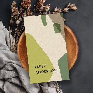 LIME GREEN KRAFT MODERN RUSTIK ABSTRAKTE KÜNSTLERI VISITENKARTE