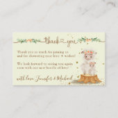 Lime Green Lamb Sheep Baby Dusche Vielen Dank Begleitkarte (Vorderseite)