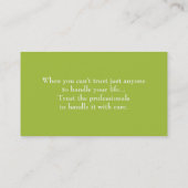 Lime Green Law Firm Legal Corporate Business Card Visitenkarte (Rückseite)
