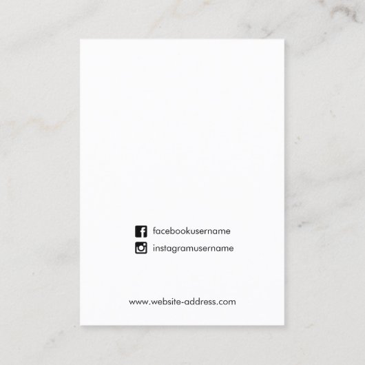 Lime Green Leather Earring Display Visitenkarte (Rückseite)