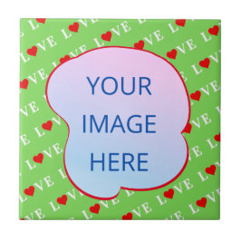 Lime Green LIEBE Fliese