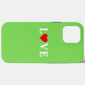 Lime Green LIEBE Modern Case-Mate iPhone Hülle (Rückseite (Horizontal))