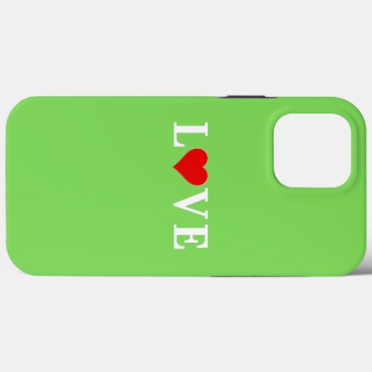 Lime Green LIEBE Modern Case-Mate iPhone Hülle (Rückseite (Horizontal))