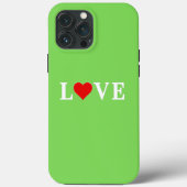 Lime Green LIEBE Modern Case-Mate iPhone Hülle (Rückseite)