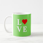 Lime Green LIEBE Modern stilvoll Kaffeetasse (Links)