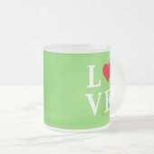 Lime Green LIEBE Modern stilvoll Mattglastasse (VorderseiteRechts)