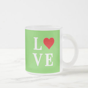 Lime Green LIEBE Modern stilvoll Mattglastasse