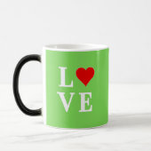 Lime Green LIEBE Modern stilvoll Verwandlungstasse (Links)