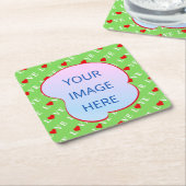 Lime Green LIEBE Rechteckiger Pappuntersetzer (angewinkelt)