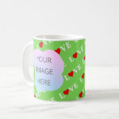 Lime Green LIEBE Stilvoll Kaffeetasse (Vorderseite Links)