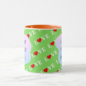 Lime Green LIEBE Stilvoll Tasse (Zentrum)