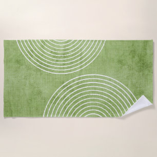 Lime Green Linen Minimalistisch Strandtuch