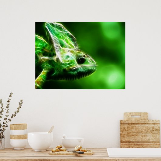 Lime Green Lizard Poster (Küche)
