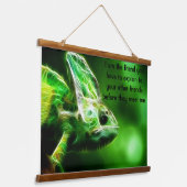 Lime Green Lizard Wandteppich Mit Holzrahmen (Gewinkelt)