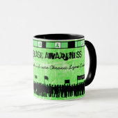Lime Green Lyme Disease Awareness Coffee Tasse (VorderseiteRechts)