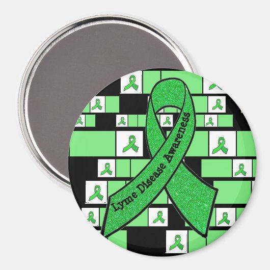 Lime Green Lyme Disease Awareness Magnet (Vorderseite/Rückseite)