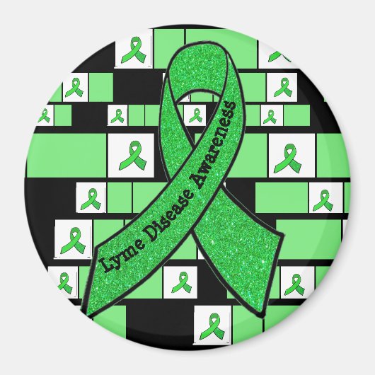 Lime Green Lyme Disease Awareness Magnet (Vorne)