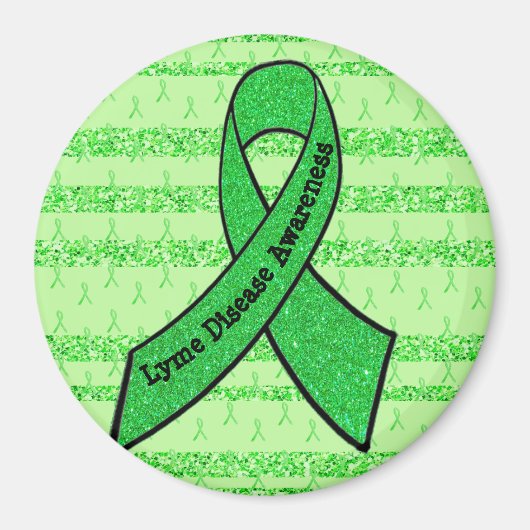 Lime Green Lyme Disease Awareness Magnet (Vorne)
