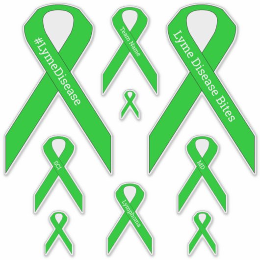 [Lime Green] Lyme, MD, Lymphoma Awareness Ribbon Aufkleber (Vorderseite)