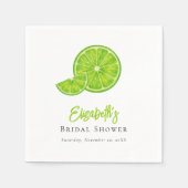 Lime Green Main Squeeze Bridal Shower Paper Napkin Serviette (Vorderseite)