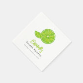 Lime Green Main Squeeze Bridal Shower Paper Napkin Serviette (Ecke)