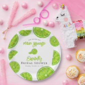 Lime Green Main Squeeze Bridal Shower Paper Plates Pappteller (Party)