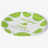 Lime Green Main Squeeze Bridal Shower Paper Plates Pappteller (Schrägansicht)