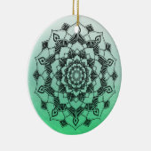 Lime Green Mandala Abstrakt Schöne Weihnachten Keramik Ornament (Rechts)