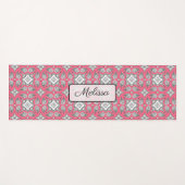 Lime Green Mandala Personalisiert Yoga Mat Yogamatte (Vorderseite (Horizontal))