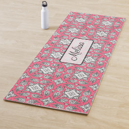 Lime Green Mandala Personalisiert Yoga Mat Yogamatte