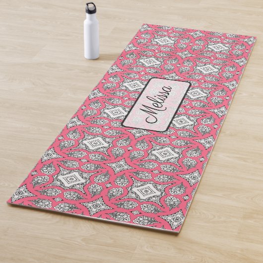 Lime Green Mandala Personalisiert Yoga Mat Yogamatte (Beispiel)