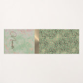 Lime Green Marble Glittery Leopard Namaste Yogamatte (Vorderseite (Horizontal))