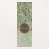 Lime Green Marble Glittery Leopard Yogamatte (Vorderseite)