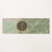 Lime Green Marble Glittery Leopard Yogamatte (Vorderseite (Horizontal))