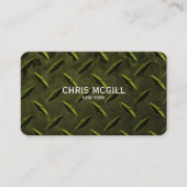 Lime Green Metal Textur Custom Construction Visitenkarte (Vorderseite)