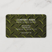 Lime Green Metal Textur Custom Construction Visitenkarte (Rückseite)