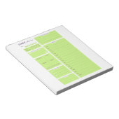 Lime Green Minimalist Daily Planner Template Notizblock (angewinkelt)