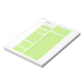 Lime Green Minimalist Daily Planner Template Notizblock (Rotiert)