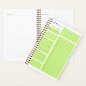Lime Green Minimalist Daily Planner Template Planer (Anzeige)