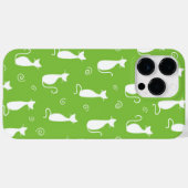LIME GREEN MIT WEISSER SITZKATZMUSTER Case-Mate iPhone HÜLLE (Rückseite (Horizontal))