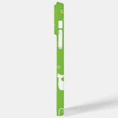 LIME GREEN MIT WEISSER SITZKATZMUSTER Case-Mate iPhone HÜLLE (Rückseite / Links)